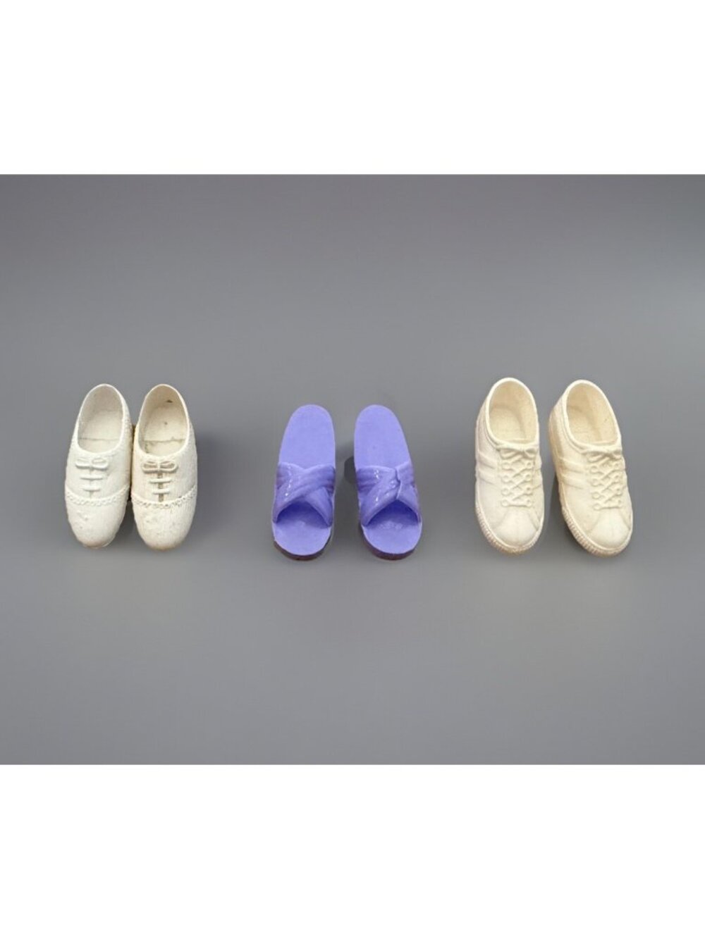 RARE Lot Of 3 Pairs Barbie’s Friend Ken Shoes Sandals White Tennis Shoes Lace Up